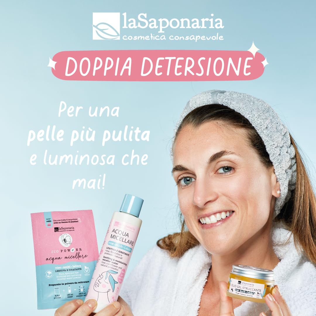 La Saponaria Rosa Mosqueta olio gel struccante 50ml nutriente