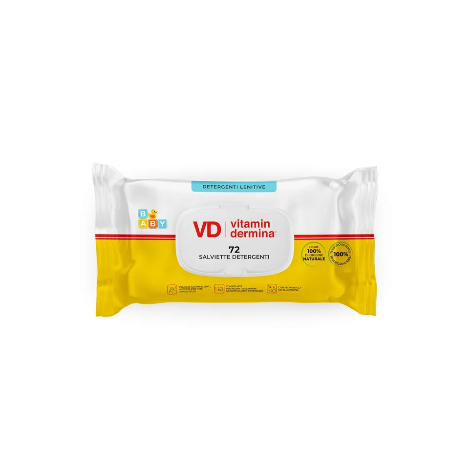 Vitamindermina Salviette Detergenti 72 pz pelli sensibili
