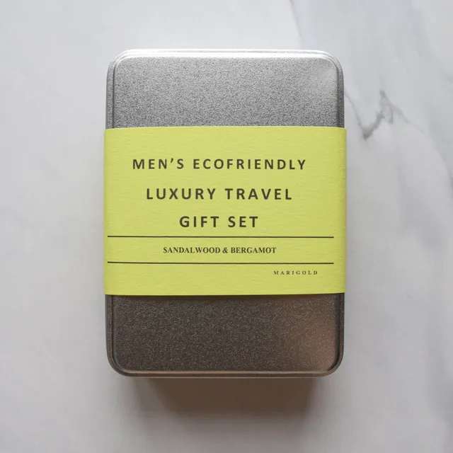 Marigold Charms Travel Set uomo shampoo solido sandalwood bergamot