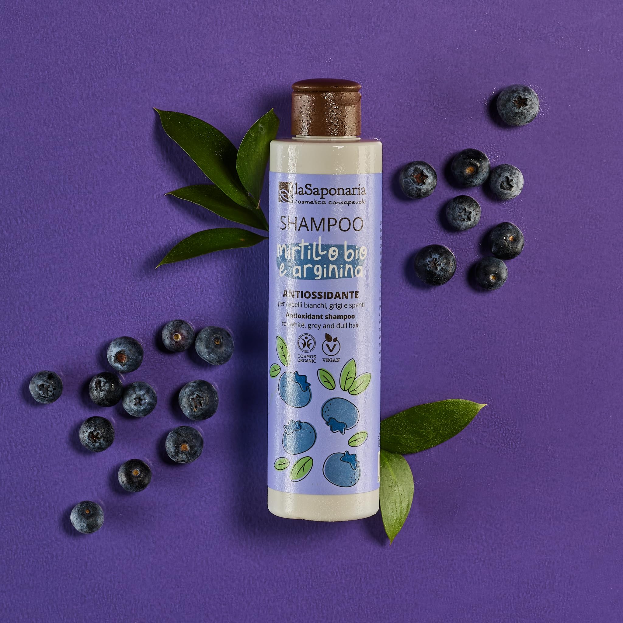 La Saponaria Mirtillo e Arginina shampoo 200 ml capelli grigi