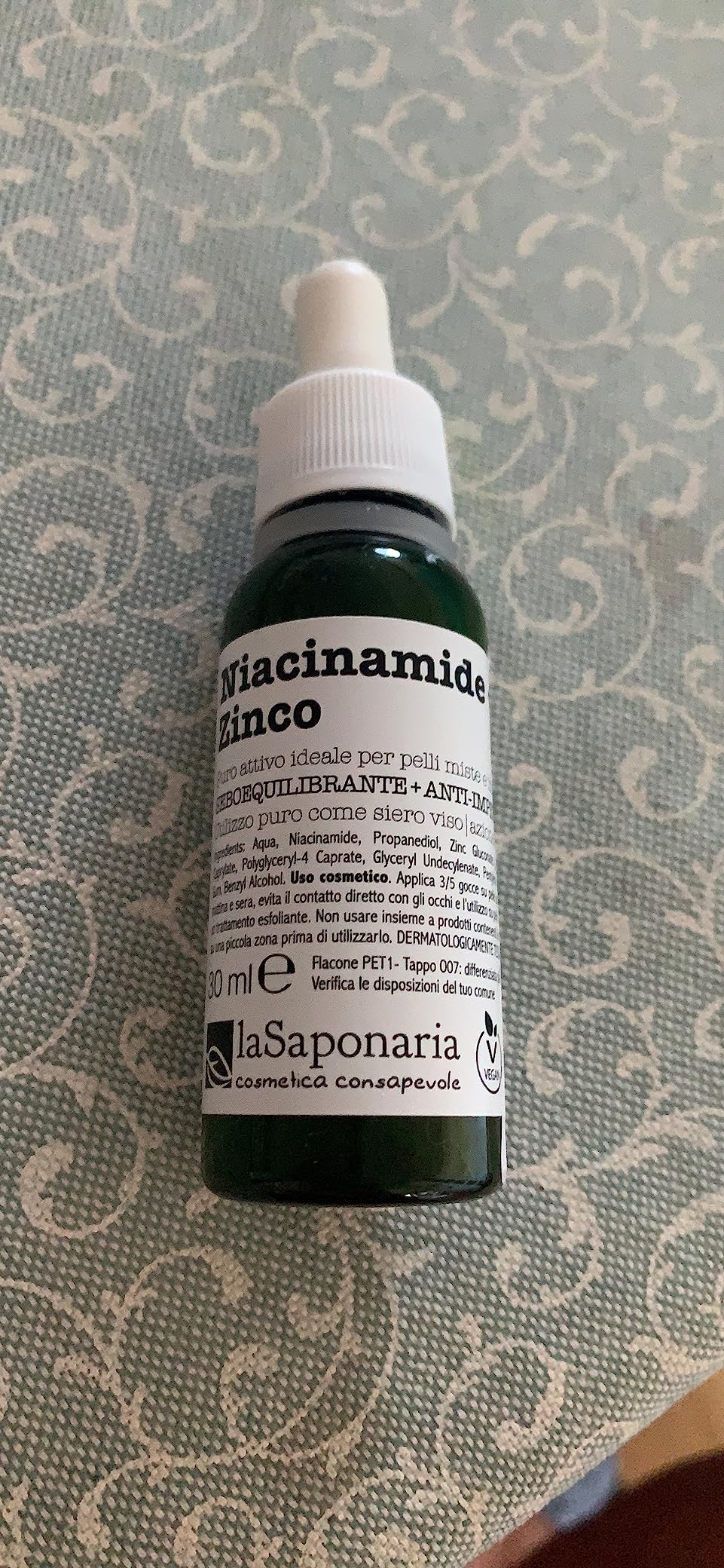 La Saponaria Niacinamide Zinco Siero Viso 30 ml Pelli Impure