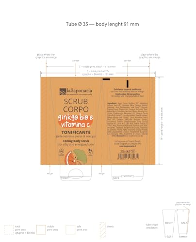 LaSaponaria Agrumi Vitamina C Scrub Corpo Tonificante viaggio seta