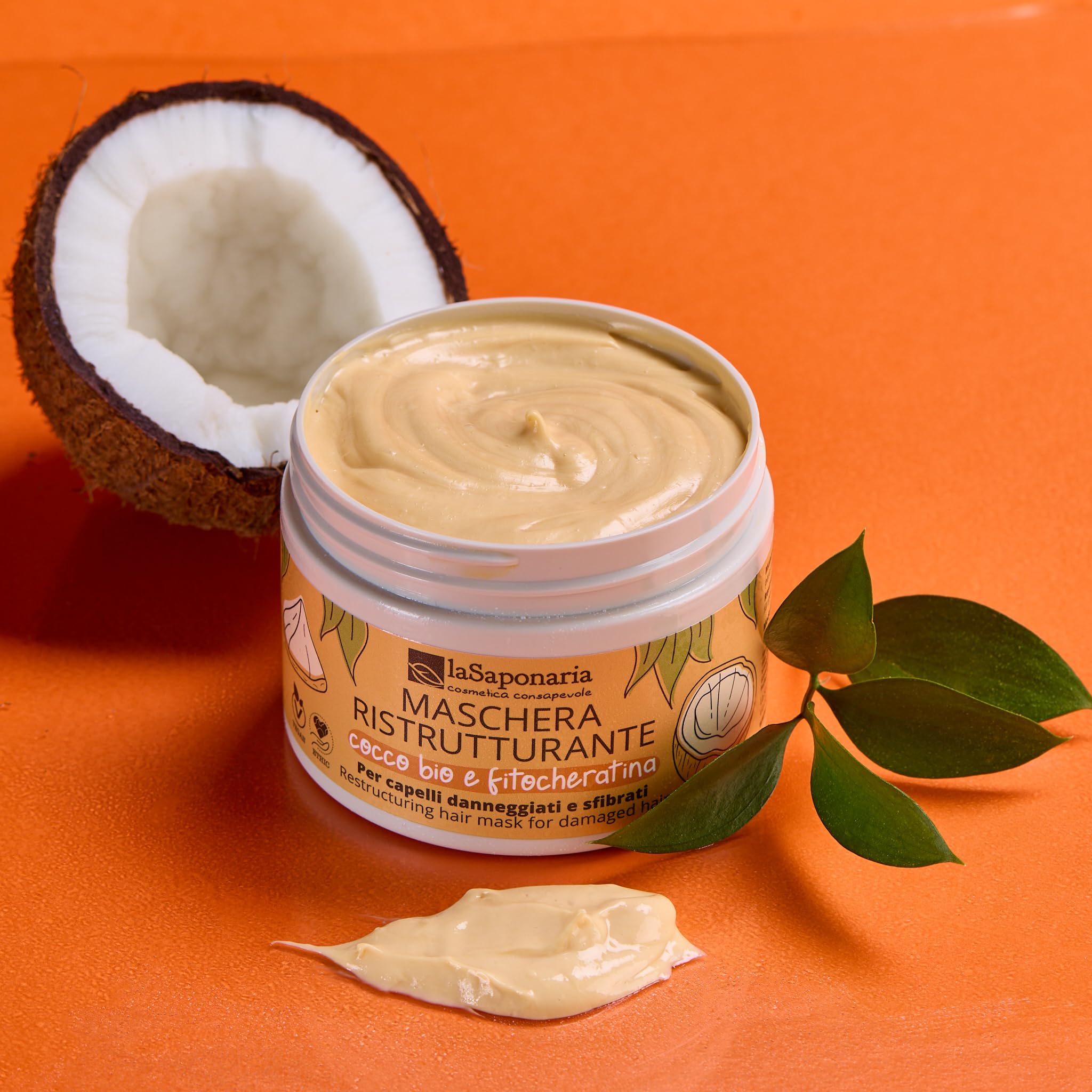 La Saponaria Maschera Capelli Cocco Bio 200 ml riparatrice
