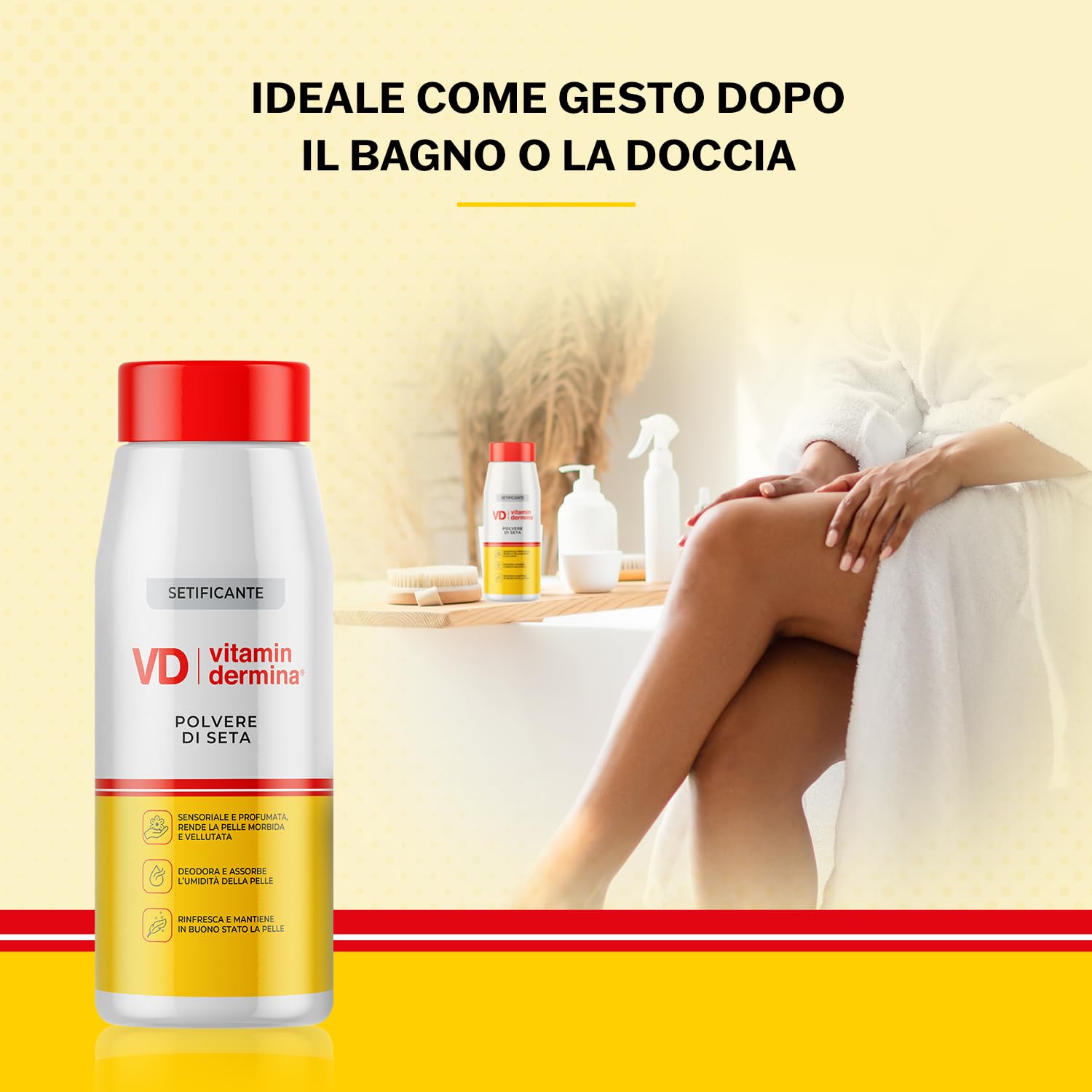 Vitamindermina Polvere di Seta polvere corpo 100g vellutante