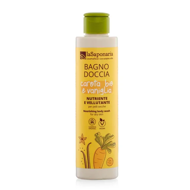 La Saponaria Vaniglia e Carota bagnoschiuma 200 ml pelle secca