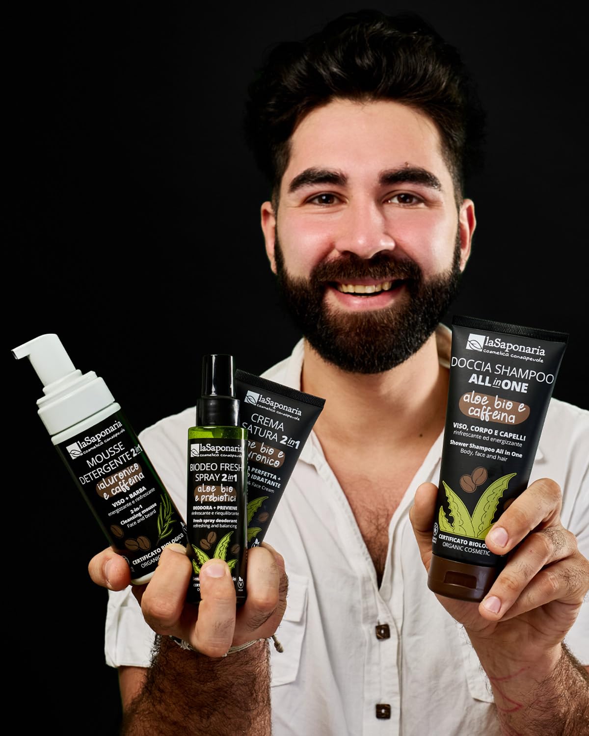 La Saponaria Uomo 2in1 mousse viso e barba 150 ml