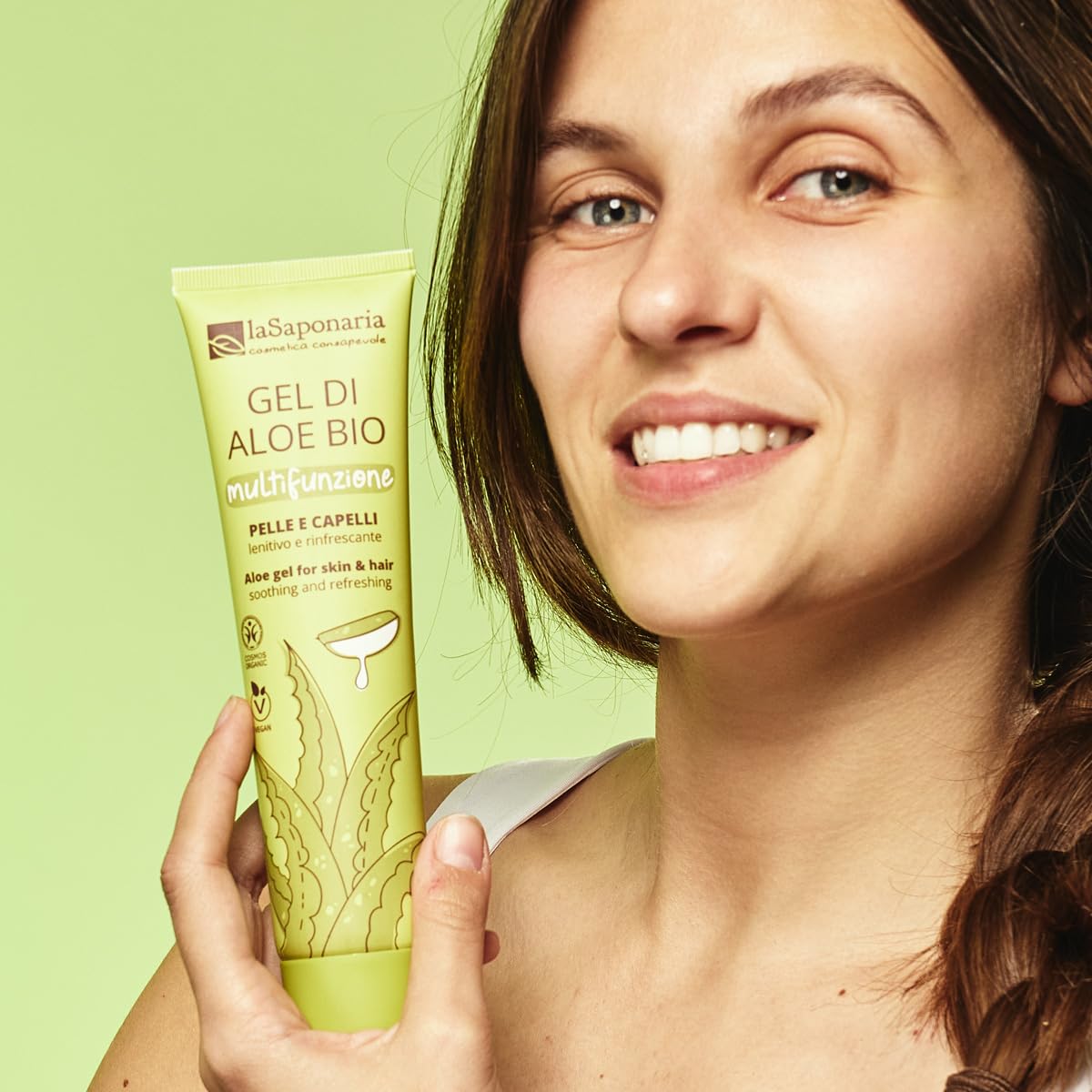 LaSaponaria Aloe Vera Bio Gel Viso Corpo 150 ml 96% puro lenitivo