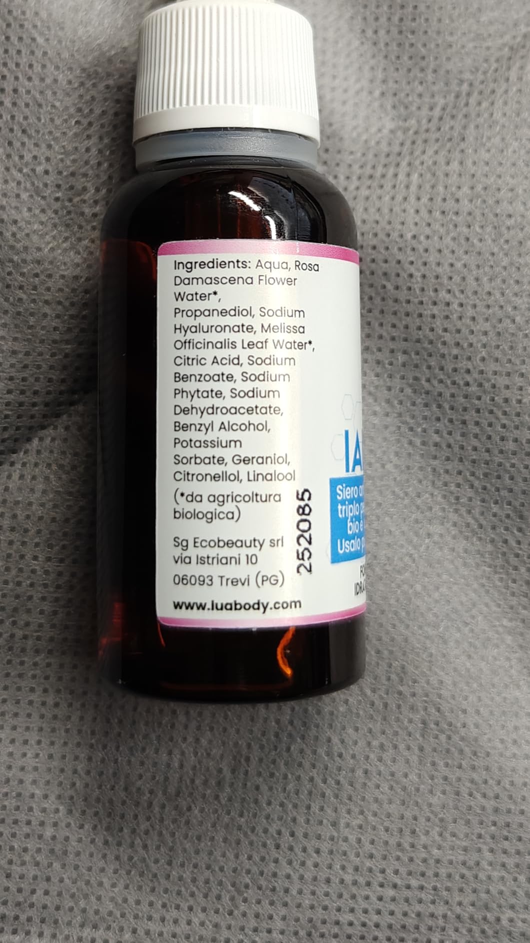 Lua Body siero viso acido ialuronico 30ml antirughe