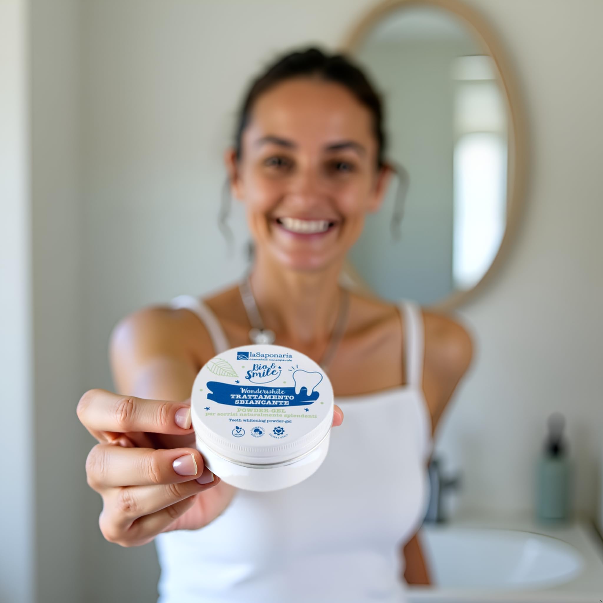 La Saponaria WonderWhite polvere sbiancante denti 50ml