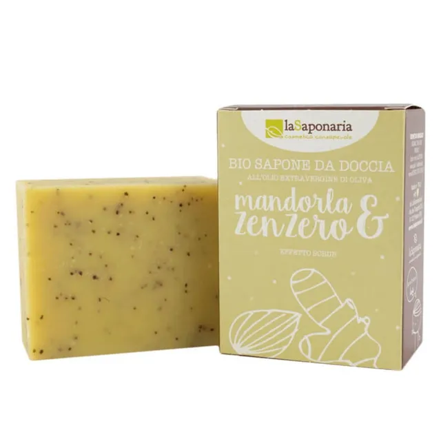 La Saponaria Sapone Doccia solido 100 g mandorla zenzero