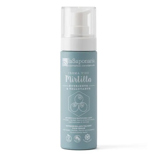 La Saponaria Mirtilla Crema Viso Nutriente 50 ml Pelli Secche