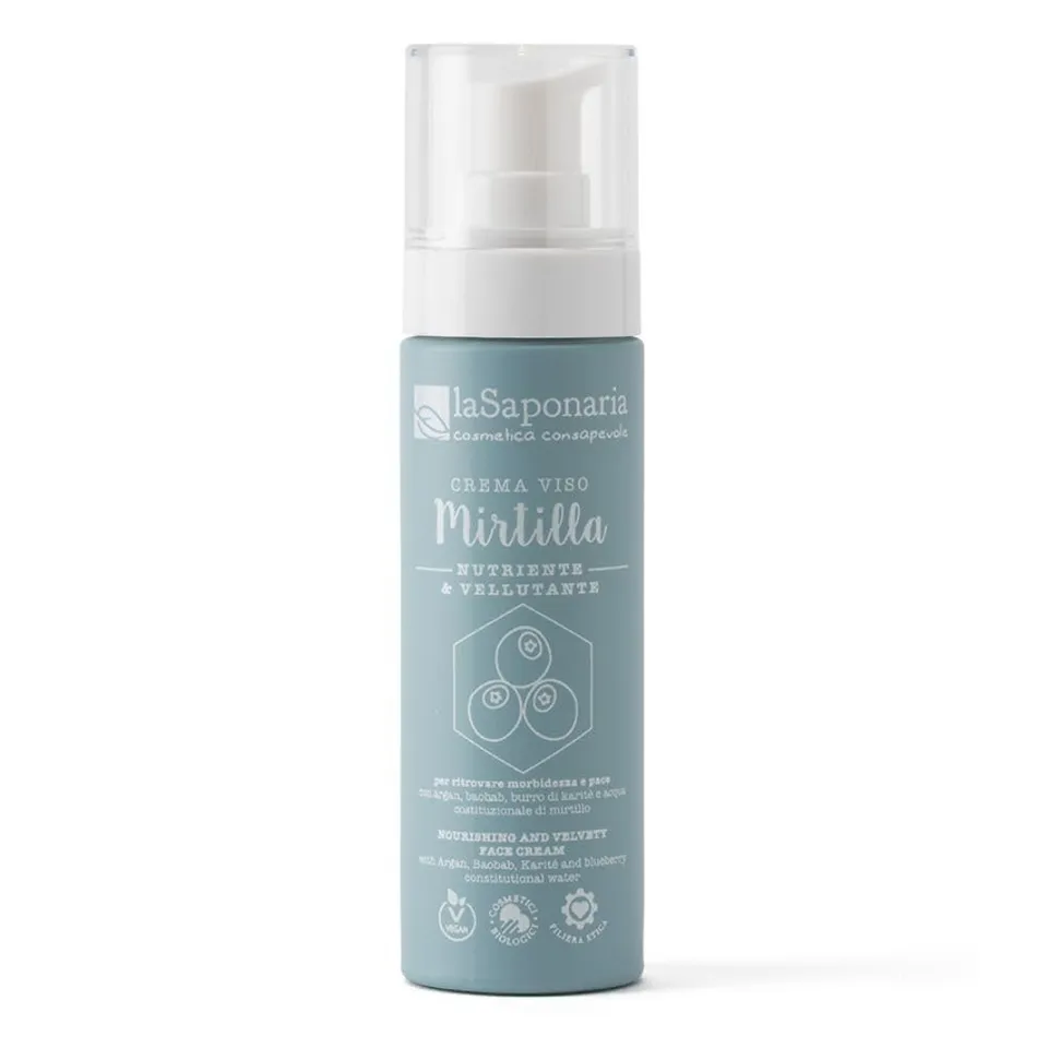 La Saponaria Mirtilla Crema Viso Nutriente 50 ml Pelli Secche