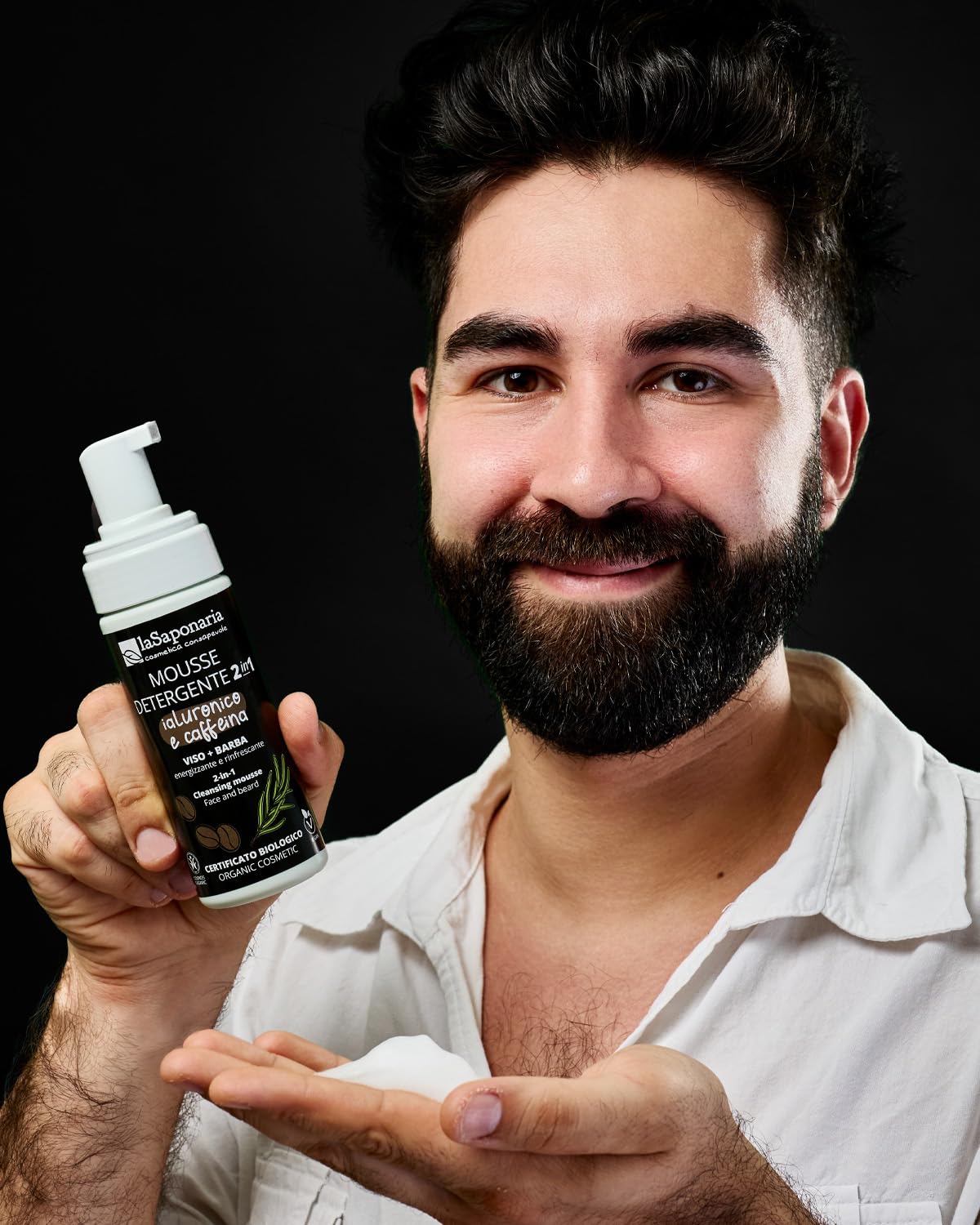 La Saponaria Uomo 2in1 mousse viso e barba 150 ml