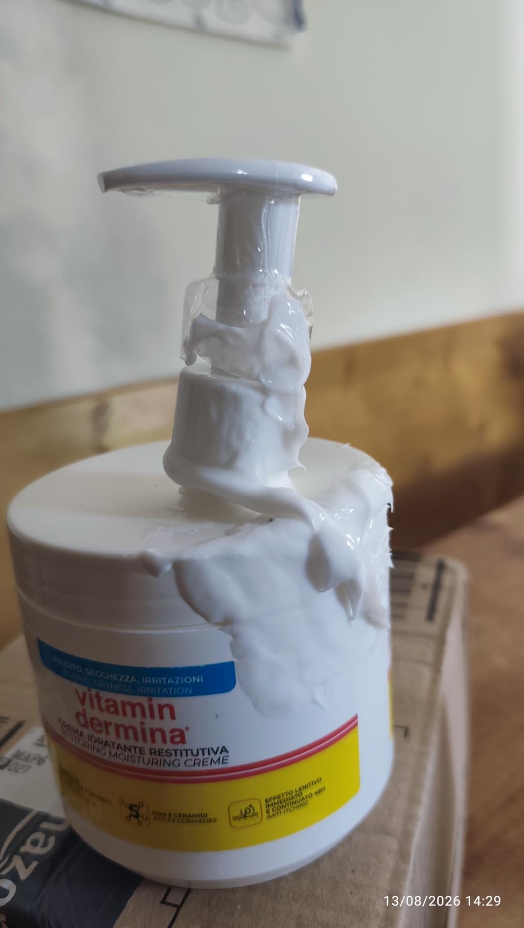 Vitamindermina Crema Idratante Restitutiva 400 ml ceramidi