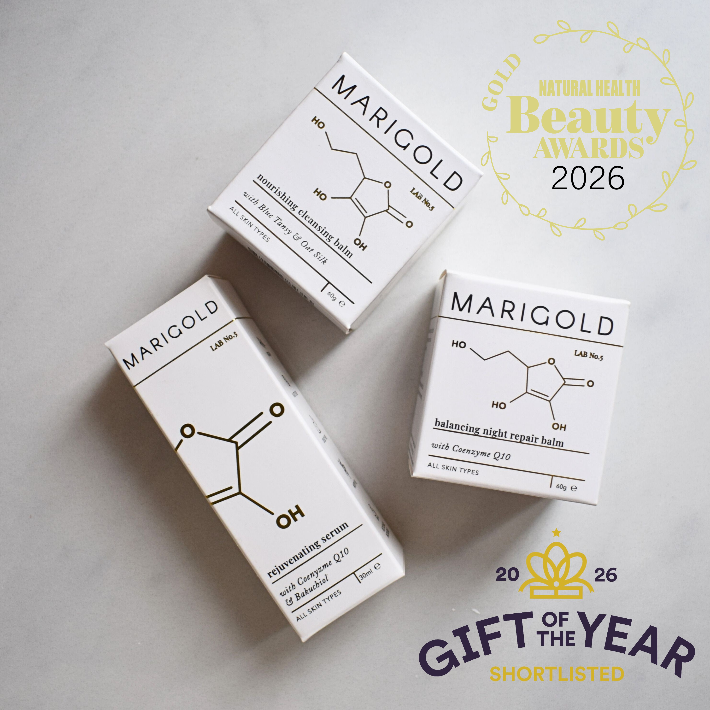 Marigold Charms Glow Revival Set Viso Trio Incenso