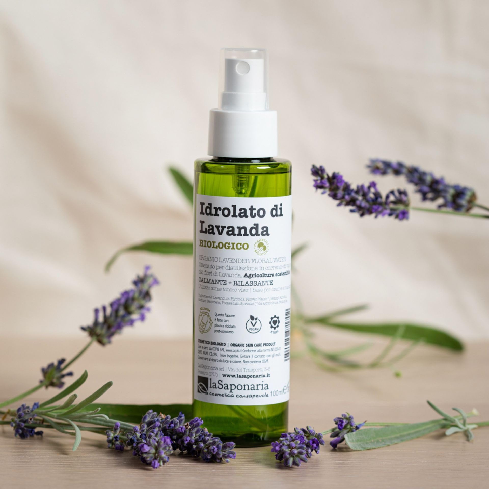 La Saponaria Idrolato Lavanda Tonico Viso 100 ml Lenitivo