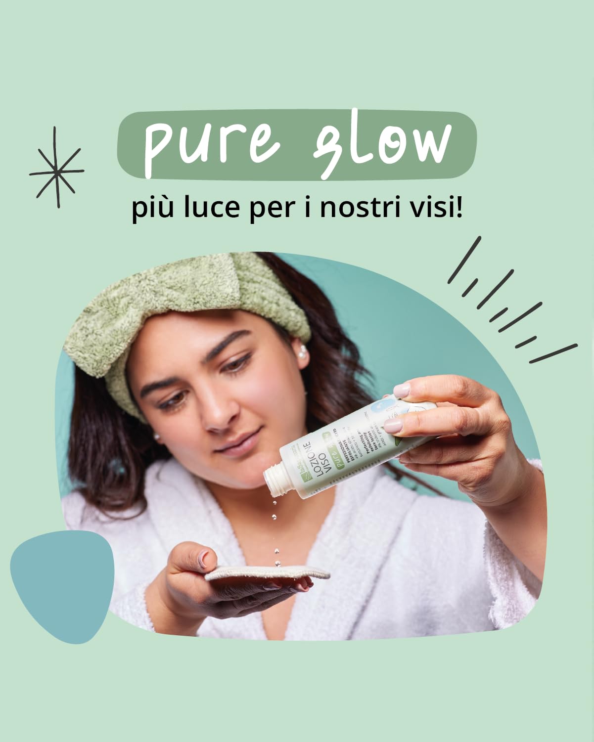 La Saponaria Pure Glow lozione viso 150 ml esfoliante