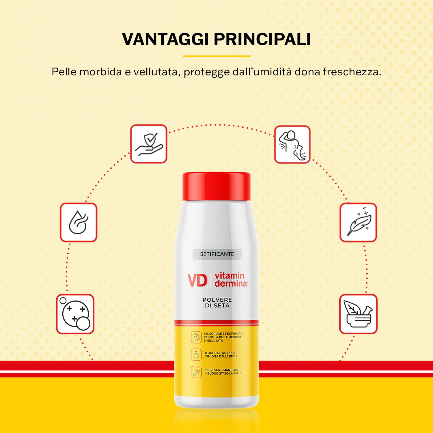 Vitamindermina Polvere di Seta polvere corpo 100g vellutante