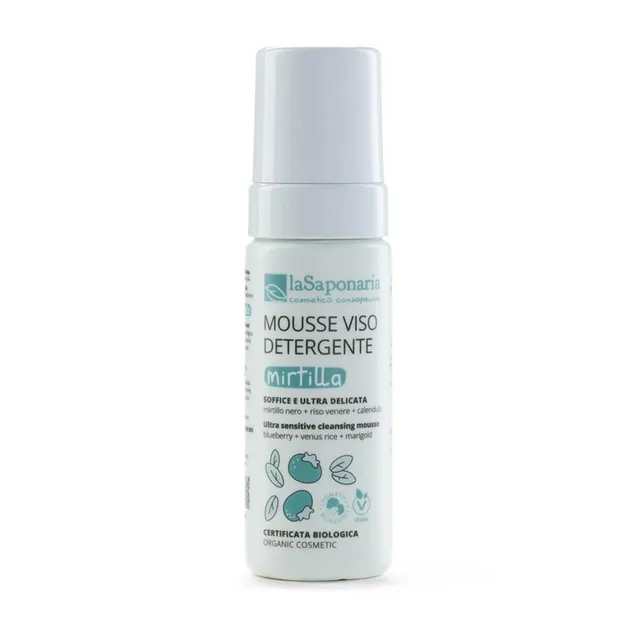 La Saponaria Mousse Mirtilla Detergente Viso 150 ml Sensibile
