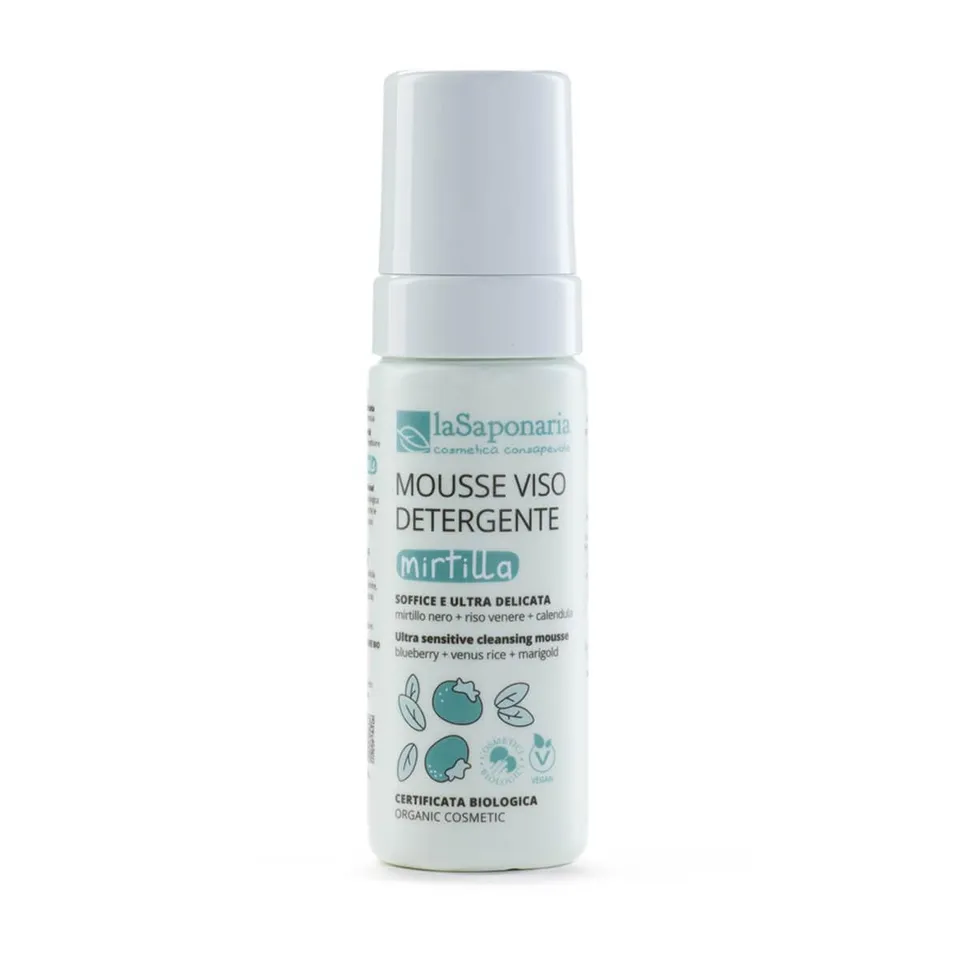 La Saponaria Mousse Mirtilla Detergente Viso 150 ml Sensibile