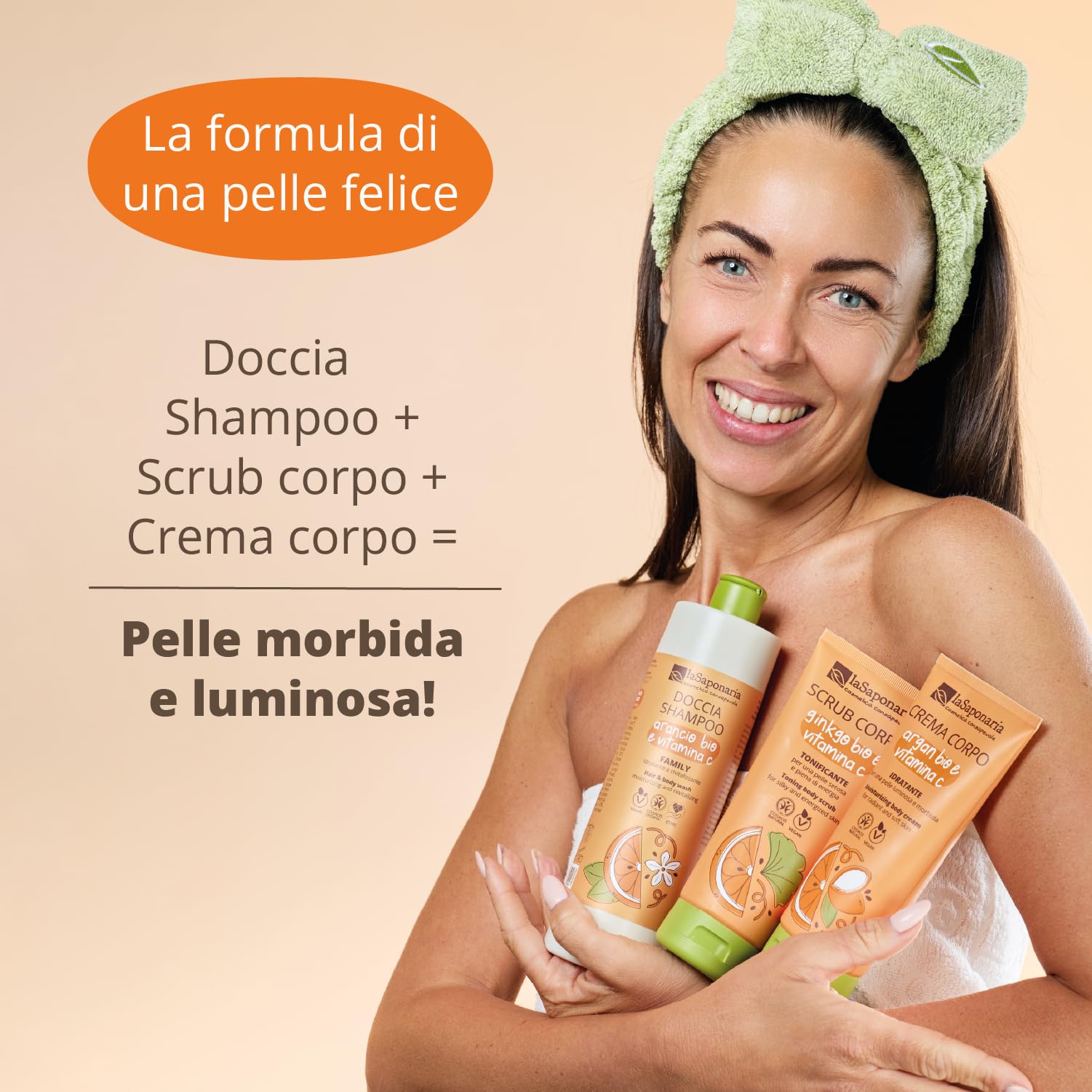 La Saponaria Scrub Corpo Tonificante ginkgo vitamina C 200 ml