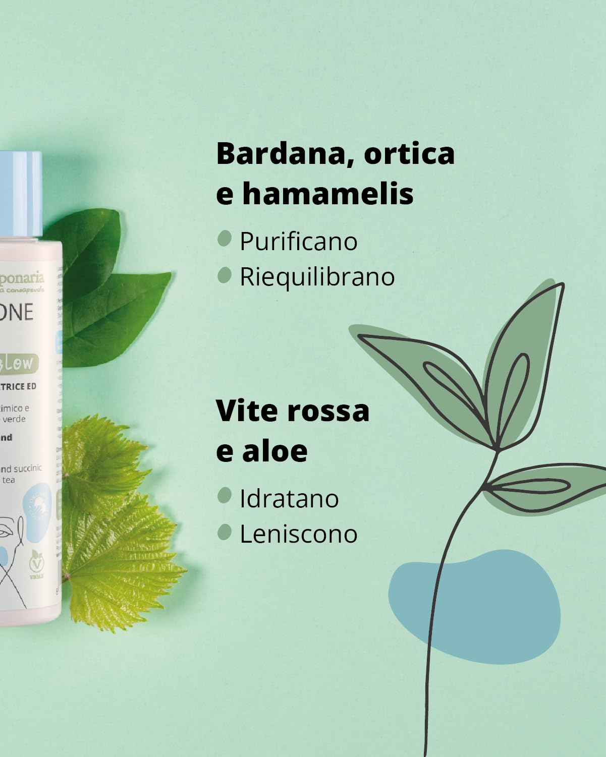 La Saponaria Pure Glow lozione viso 150 ml esfoliante