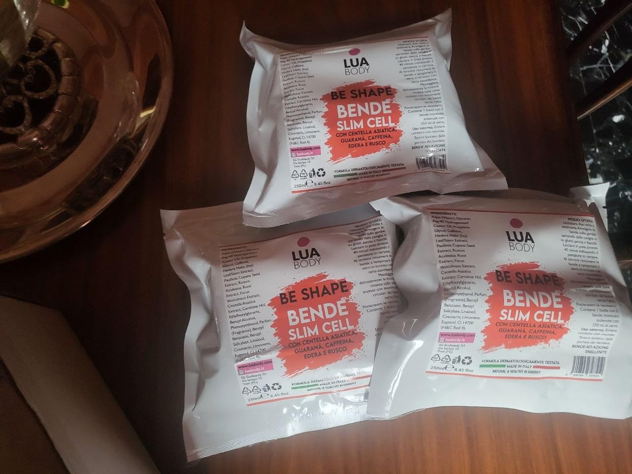Lua Body Be Shape Slim Cell bende anticellulite kit 3 pezzi drenanti