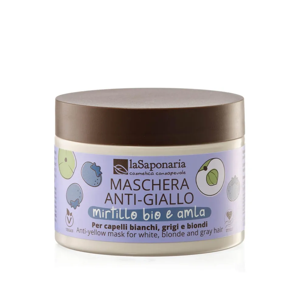 La Saponaria Anti-Giallo maschera capelli 200 ml mirtillo