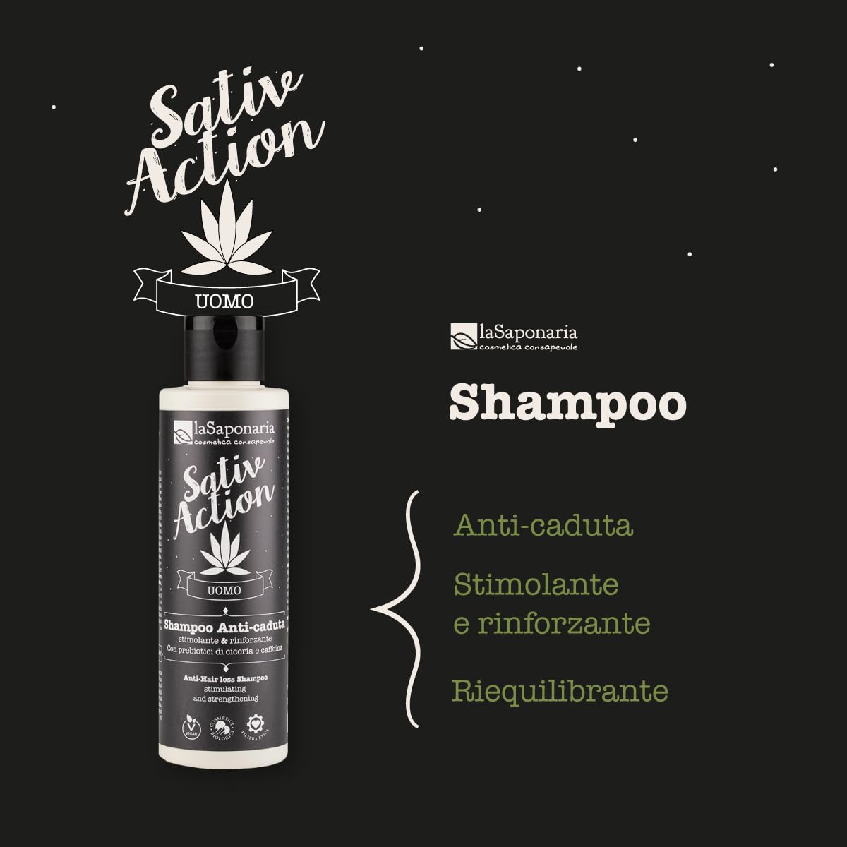 La Saponaria Shampoo Anticaduta 150 ml caffeina