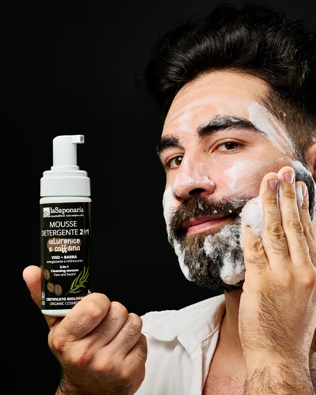 La Saponaria Uomo 2in1 mousse viso e barba 150 ml