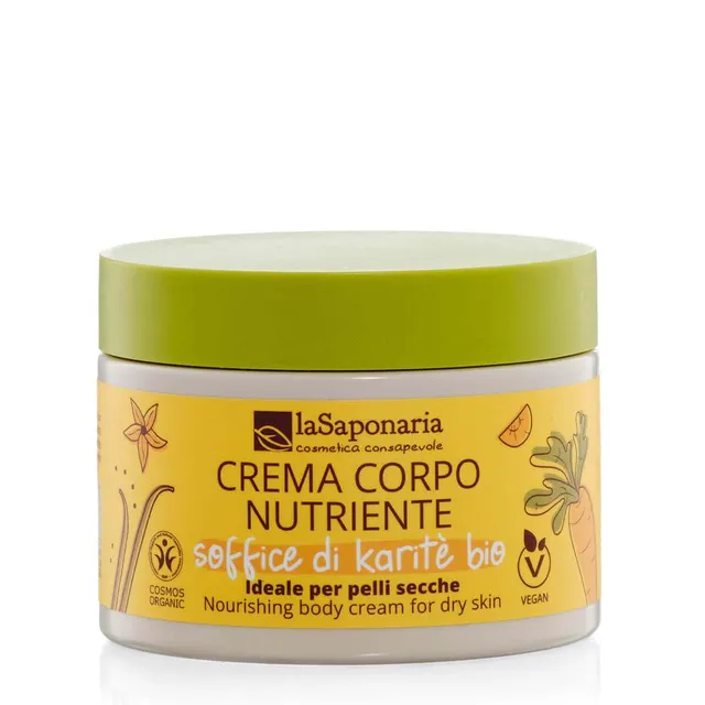 La Saponaria Soffice di Karitè Crema Corpo Carota e Vaniglia 180 ml