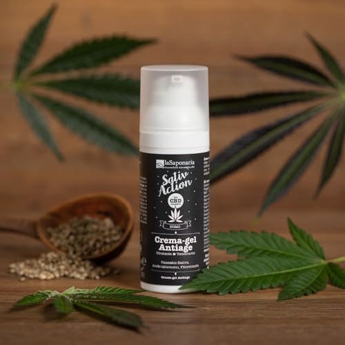 La Saponaria Crema Gel Viso Uomo Antiage 50 ml CBD Ialuronico
