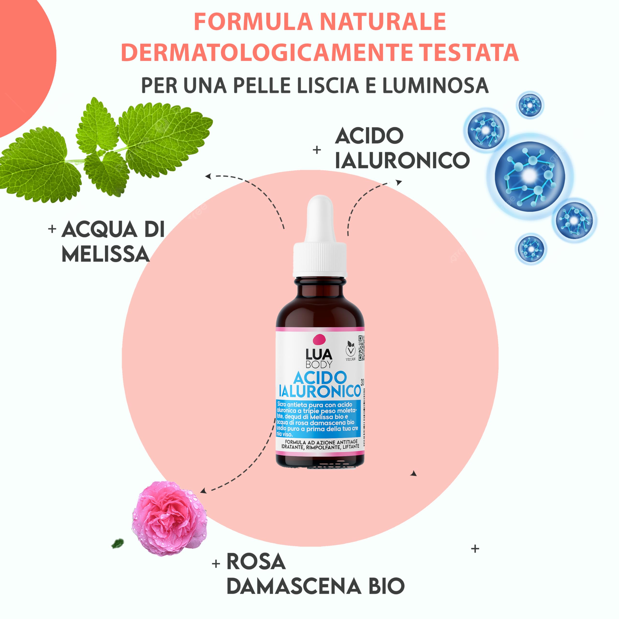 Lua Body siero viso acido ialuronico 30ml antirughe