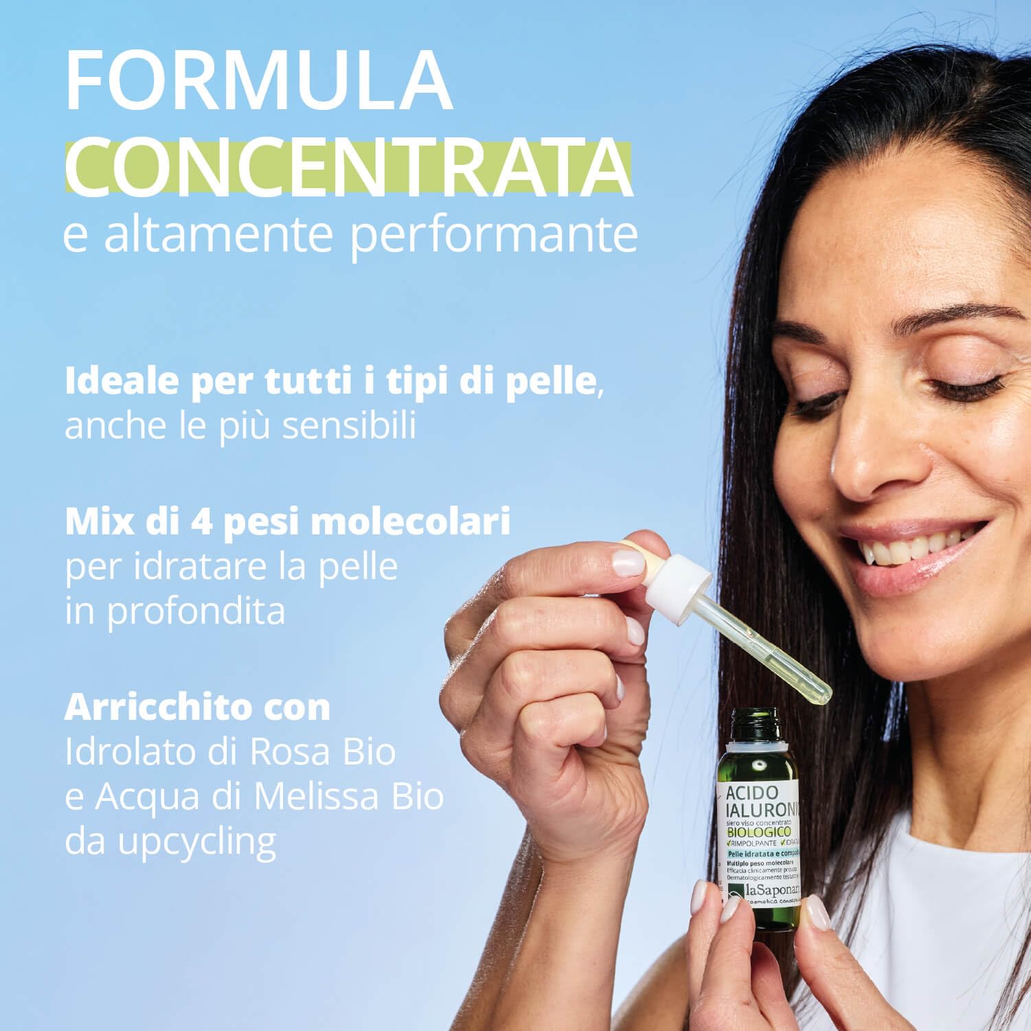 La Saponaria Acido Ialuronico Siero Viso 30 ml antiage