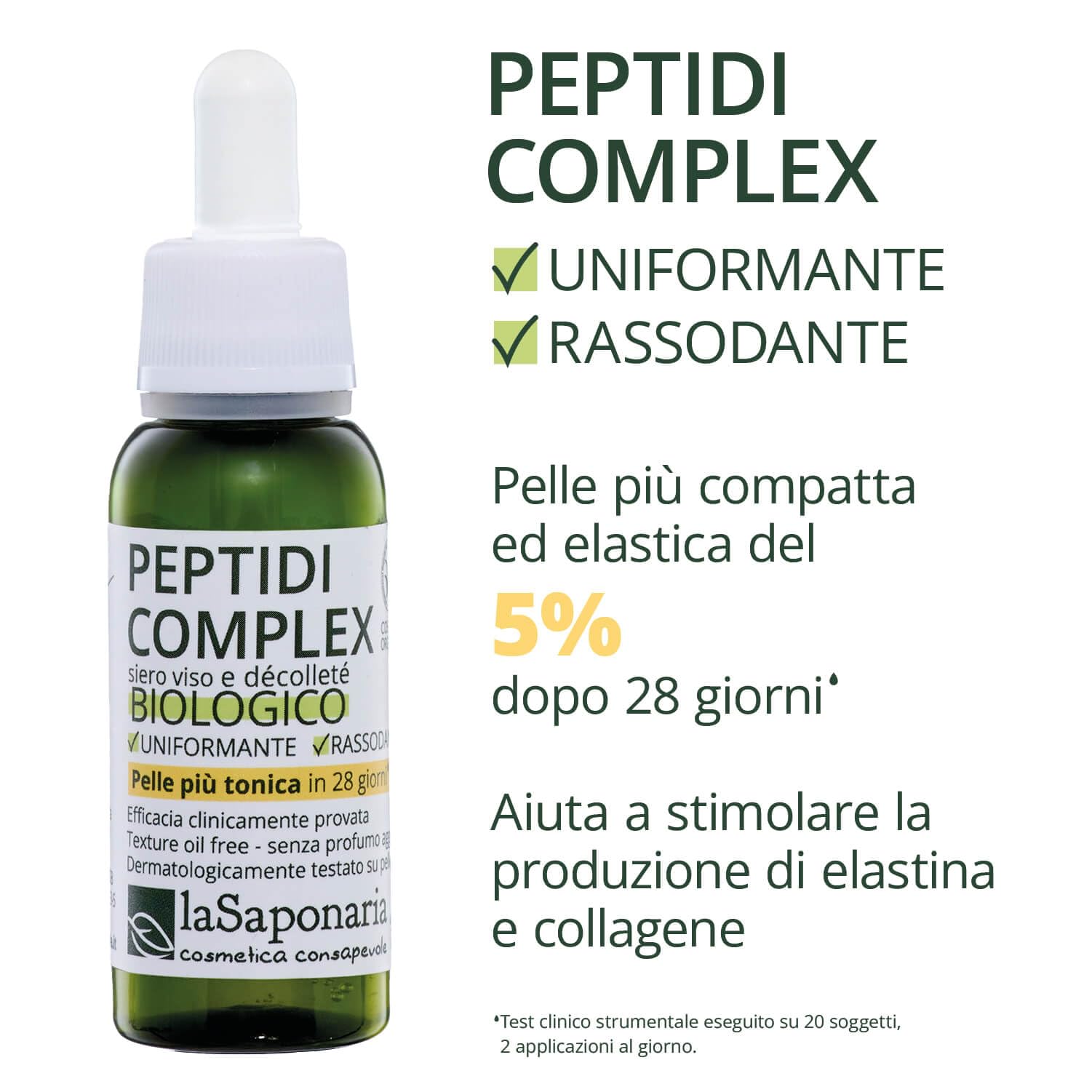 LaSaponaria Peptidi Complex Siero Viso 30 ml rassodante