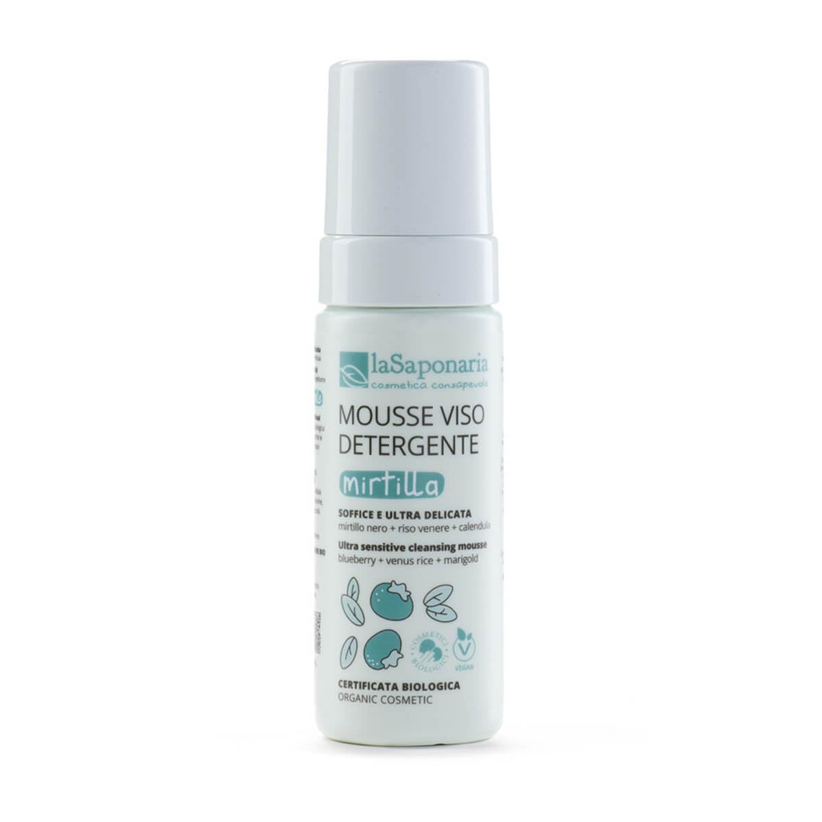 La Saponaria Mousse Mirtilla Detergente Viso 150 ml Sensibile