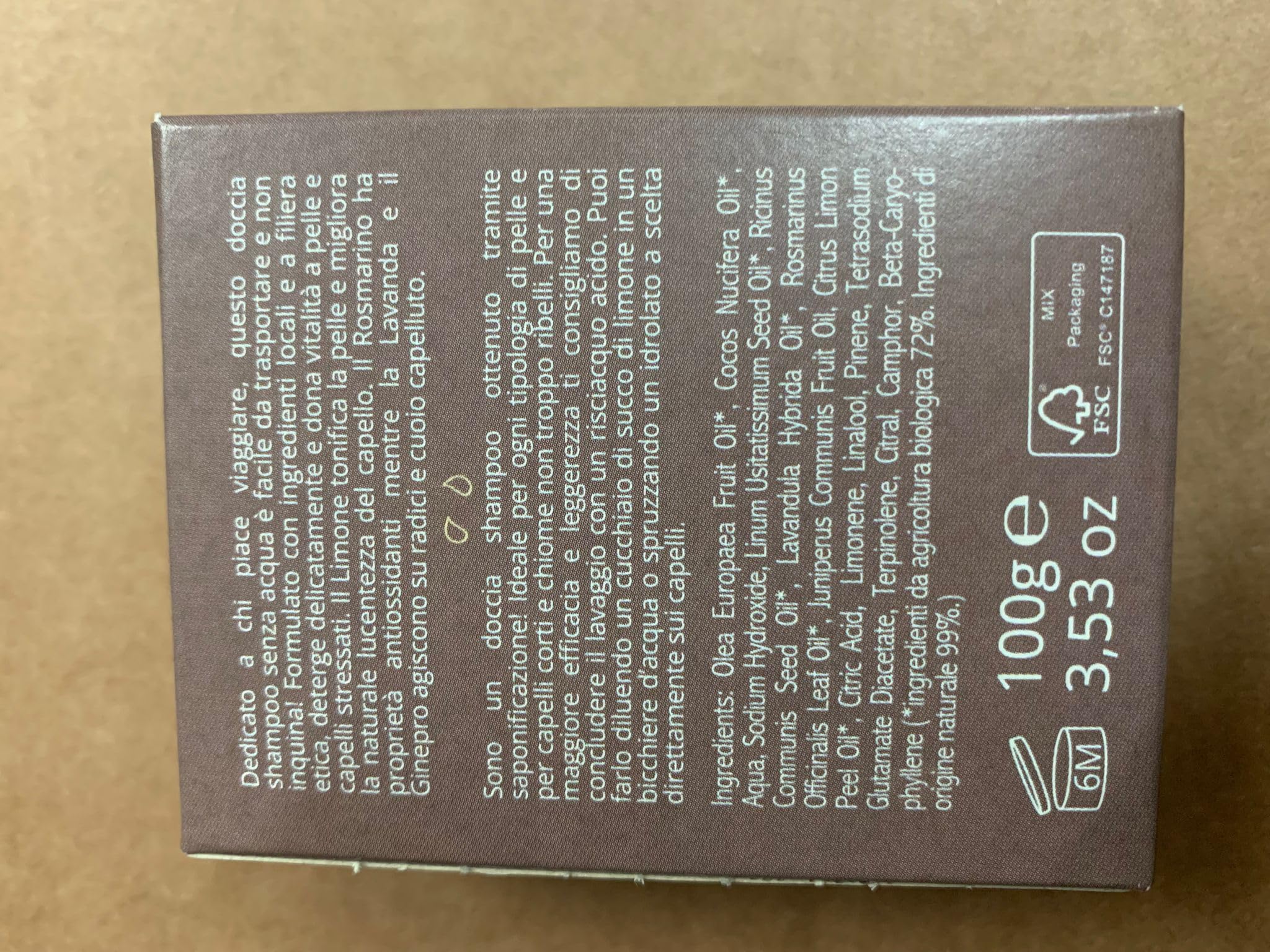 La Saponaria Shampoo Solido Semi di Lino 100 g purificante