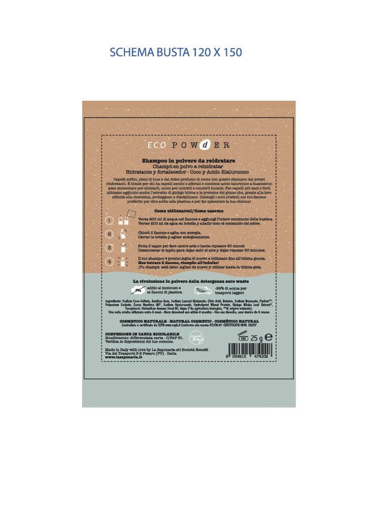 La Saponaria Shampoo Polvere shampoo 25 g cocco