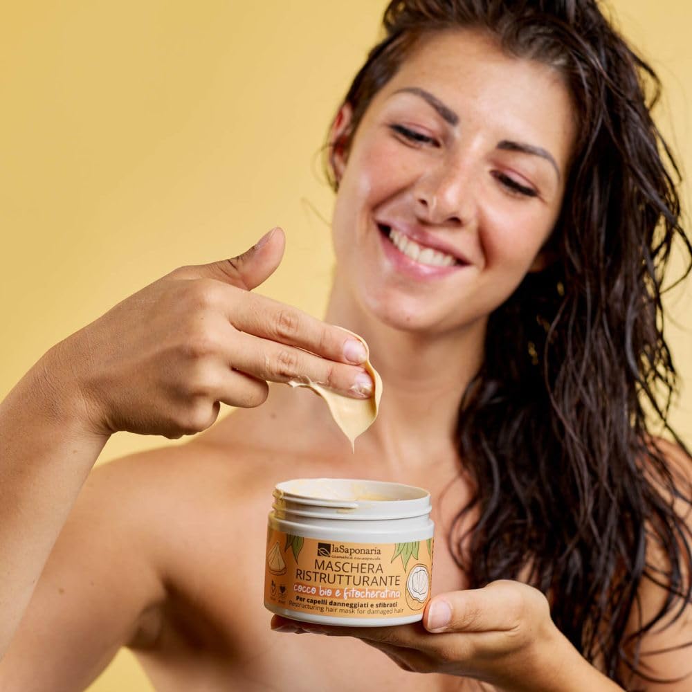La Saponaria Maschera Capelli Cocco Bio 200 ml riparatrice