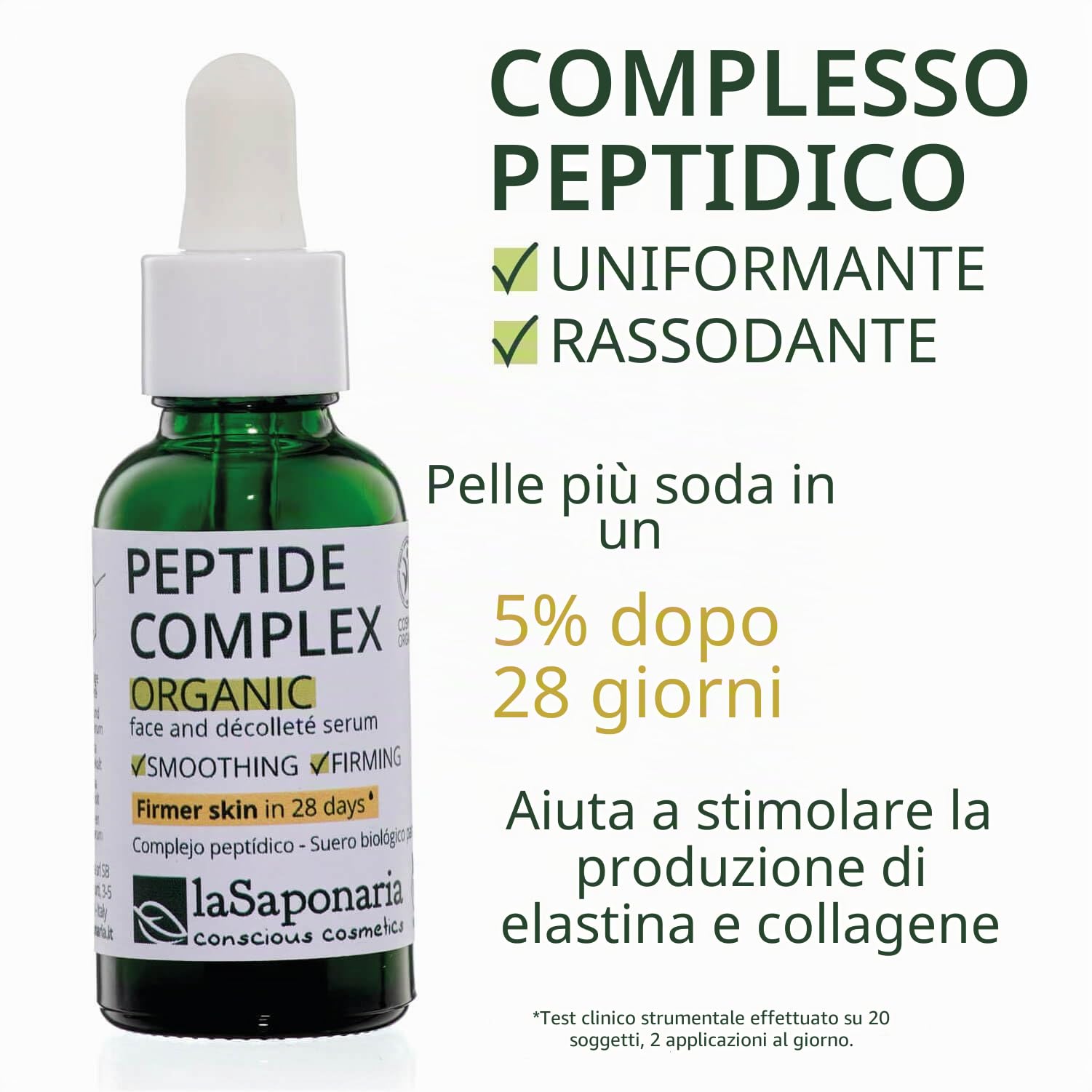 LaSaponaria Siero Viso Complesso Peptidico 30 ml Rassodante