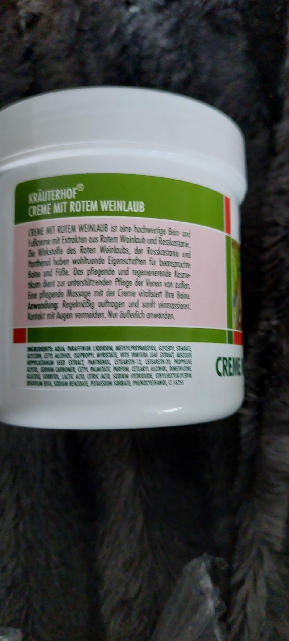 Kräuterhof Vite Rossa crema gambe 500 ml pantenolo