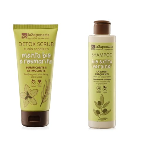 La Saponaria Kit Cute scrub rosmarino e shampoo bio
