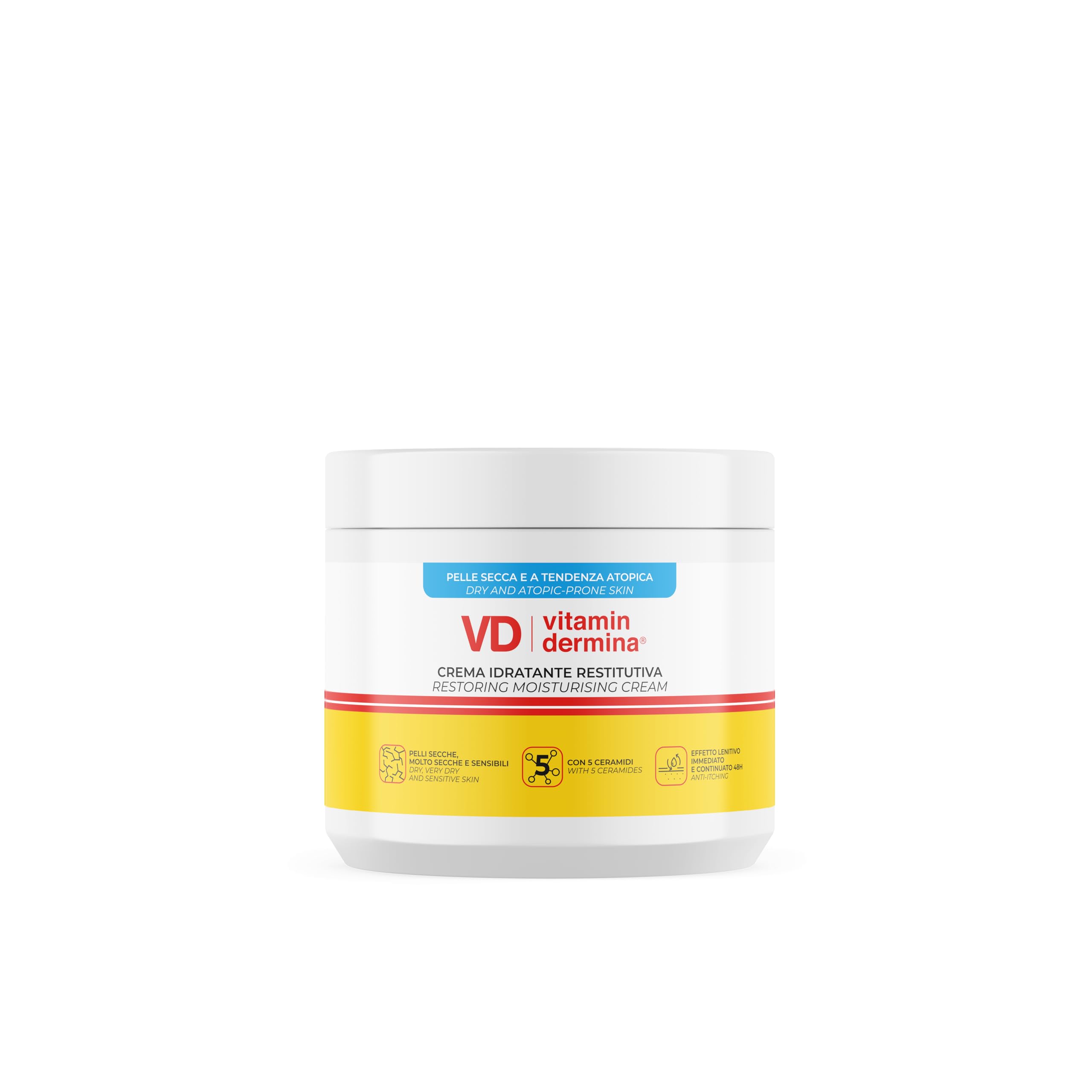 Vitamindermina Crema Idratante Restitutiva 400 ml pelle secca