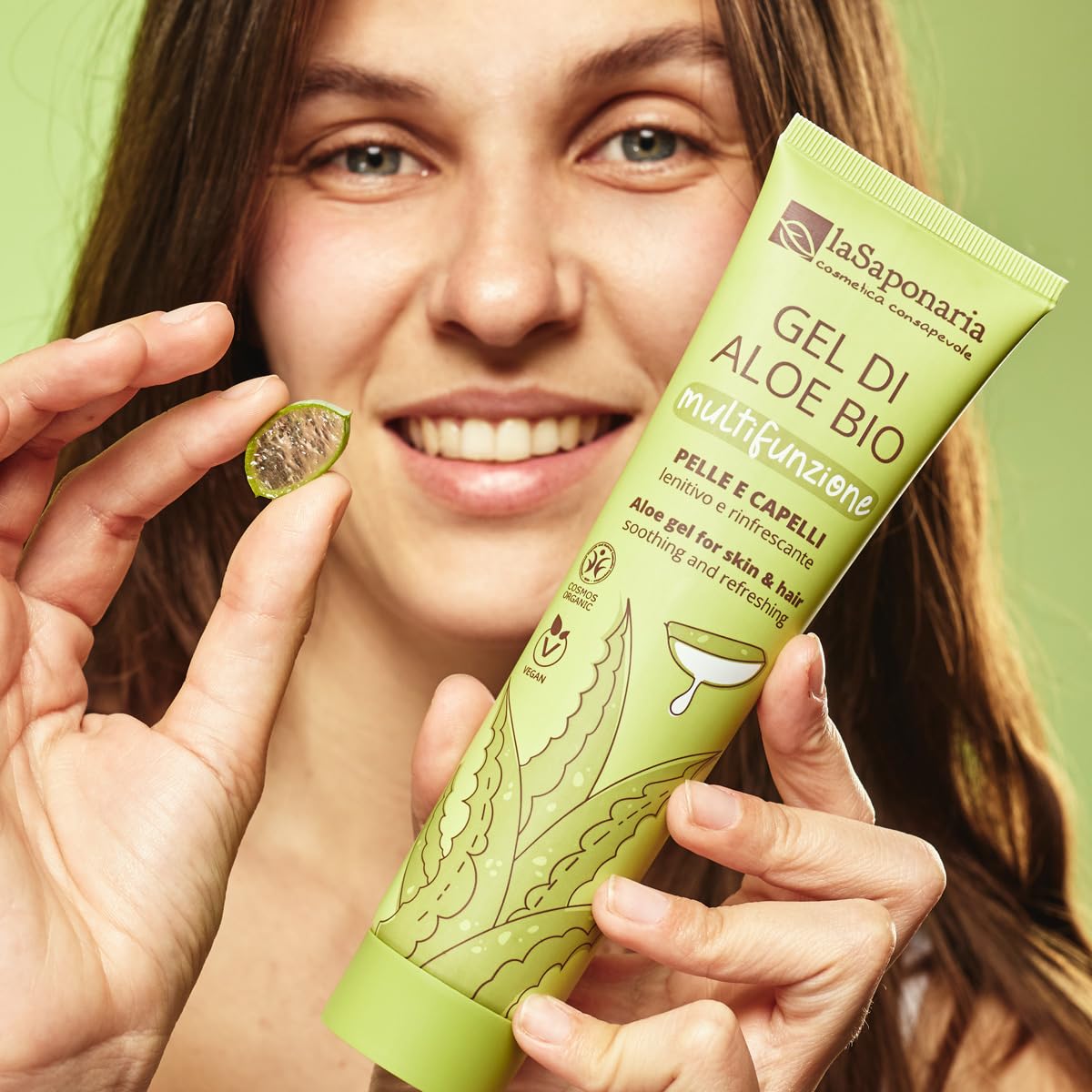 LaSaponaria Aloe Vera Bio Gel Viso Corpo 150 ml 96% puro lenitivo