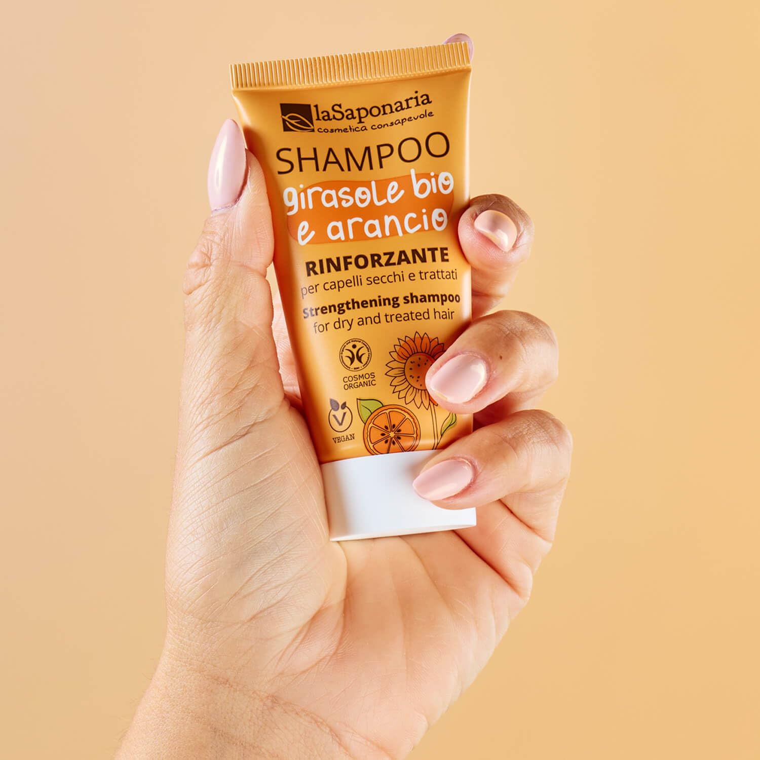 LaSaponaria Girasole Bio e Arancio Shampoo Rinforzante 30 ml capelli secchi