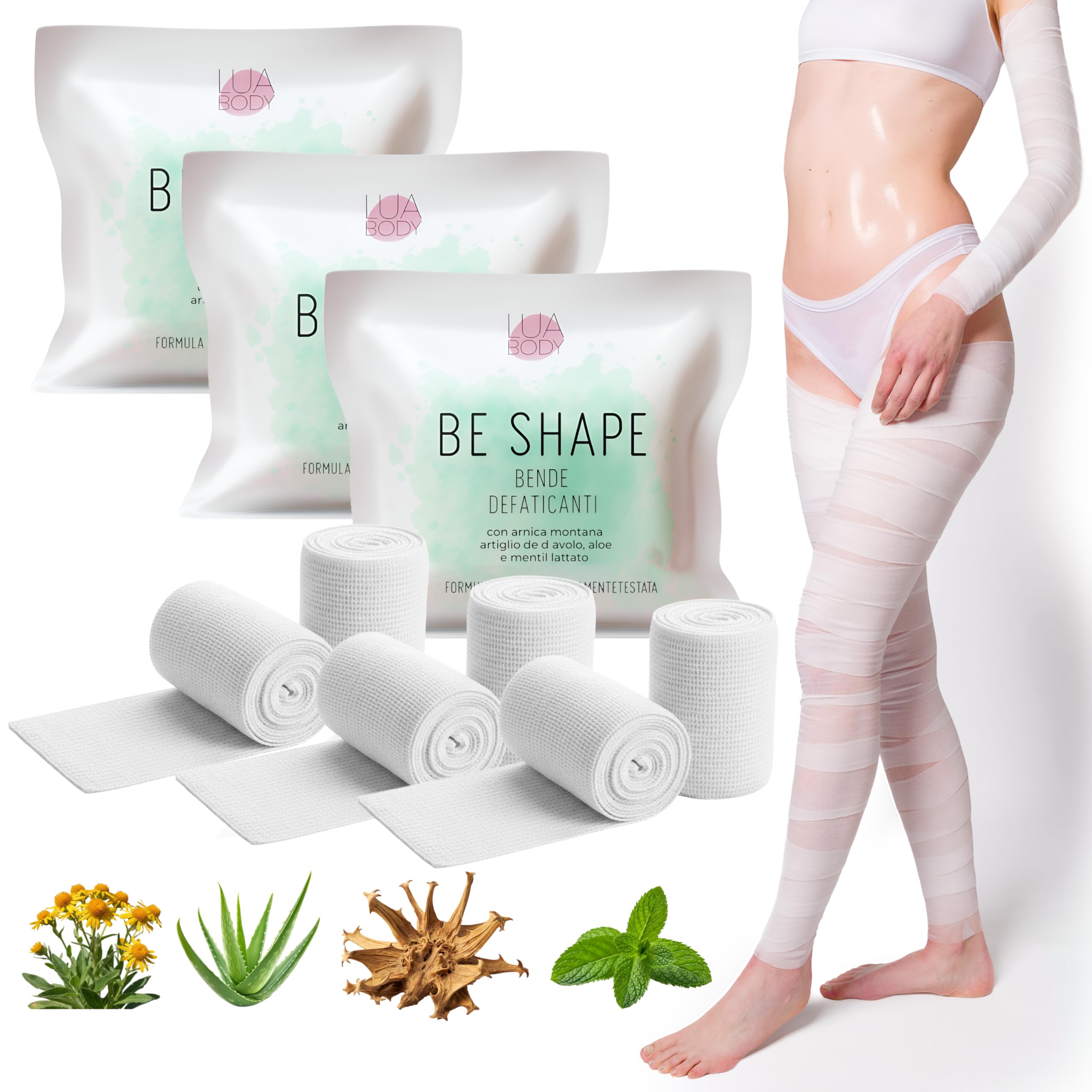 Lua Body Be Shape kit 3 bende gambe drenanti defaticanti