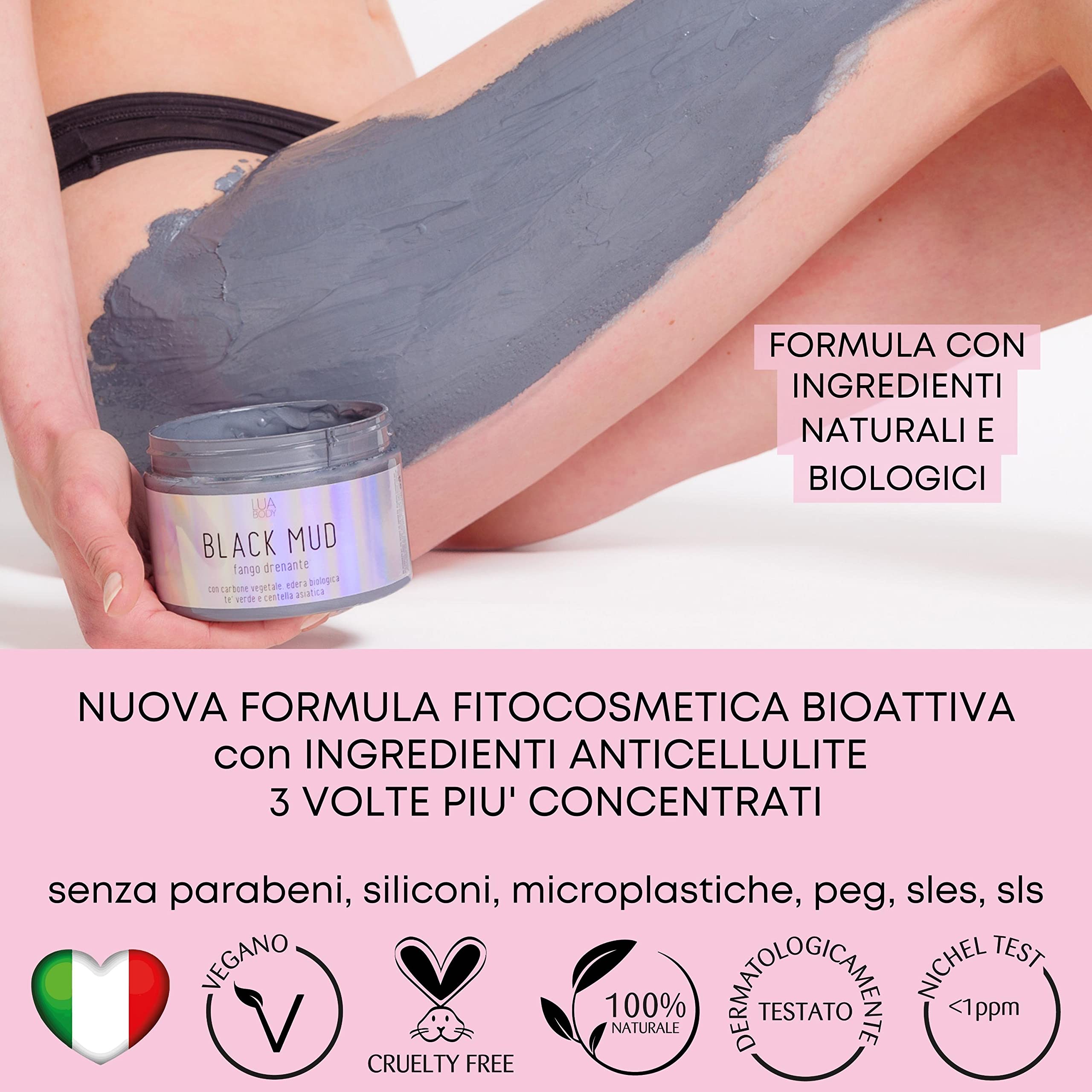 Lua Body Black Mud Fango Anticellulite 675 g drenante