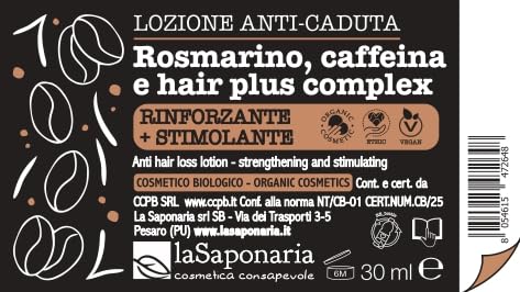 La Saponaria Olio Rosmarino Lozione Capelli Anticaduta 30 ml