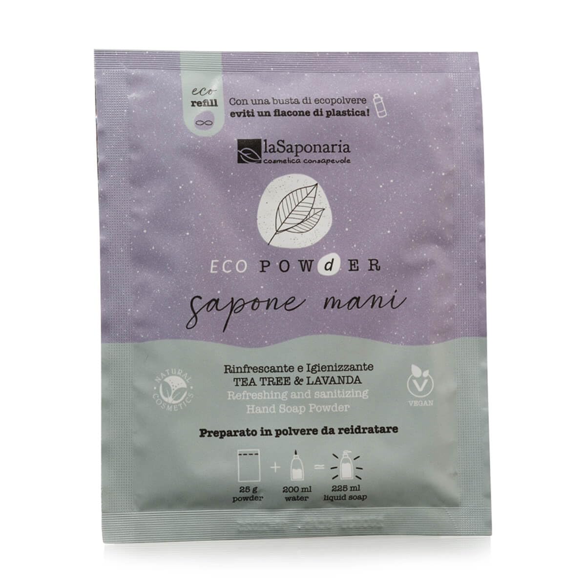 La Saponaria sapone mani polvere 25g tea tree igienizzante