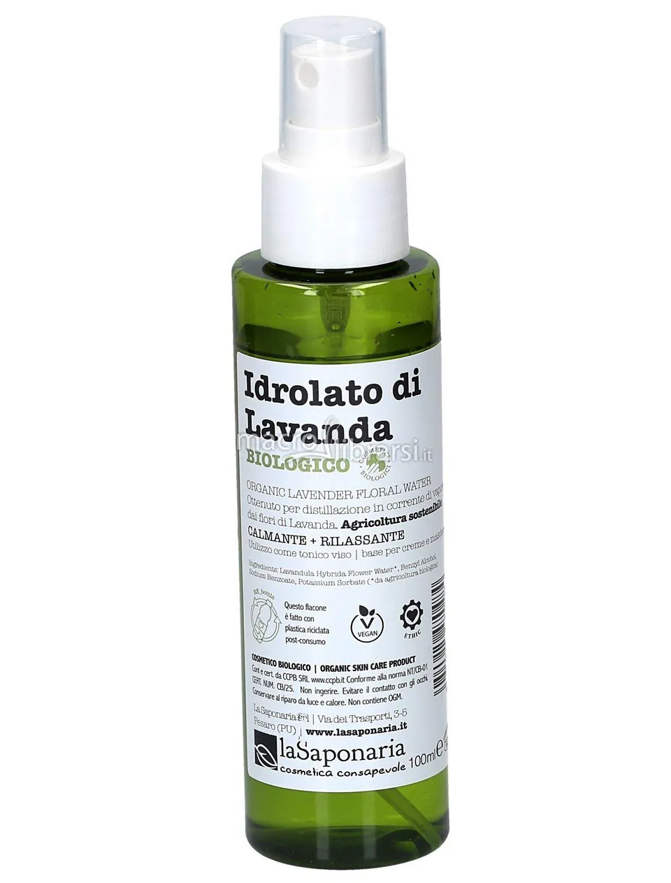 La Saponaria Idrolato Lavanda Bio 100 ml pelle sensibile